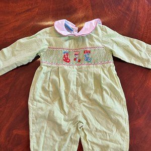 Christmas Smocked Knit Longall